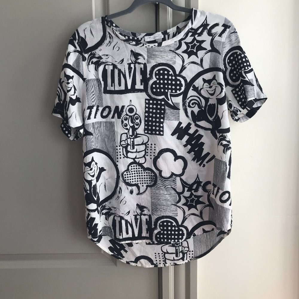 EQUIPMENT Silk Comic Strip T-shirt - Picture 3 of 8